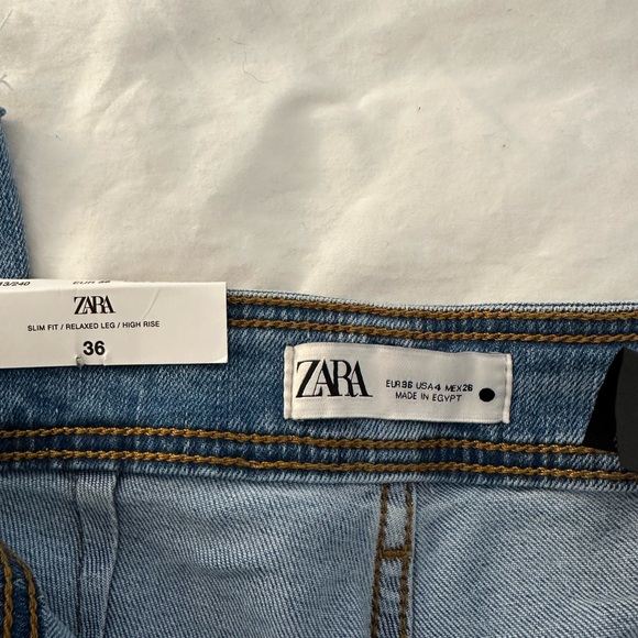 Zara Marine Straight Jean size 4 NWT - Picture 7 of 8
